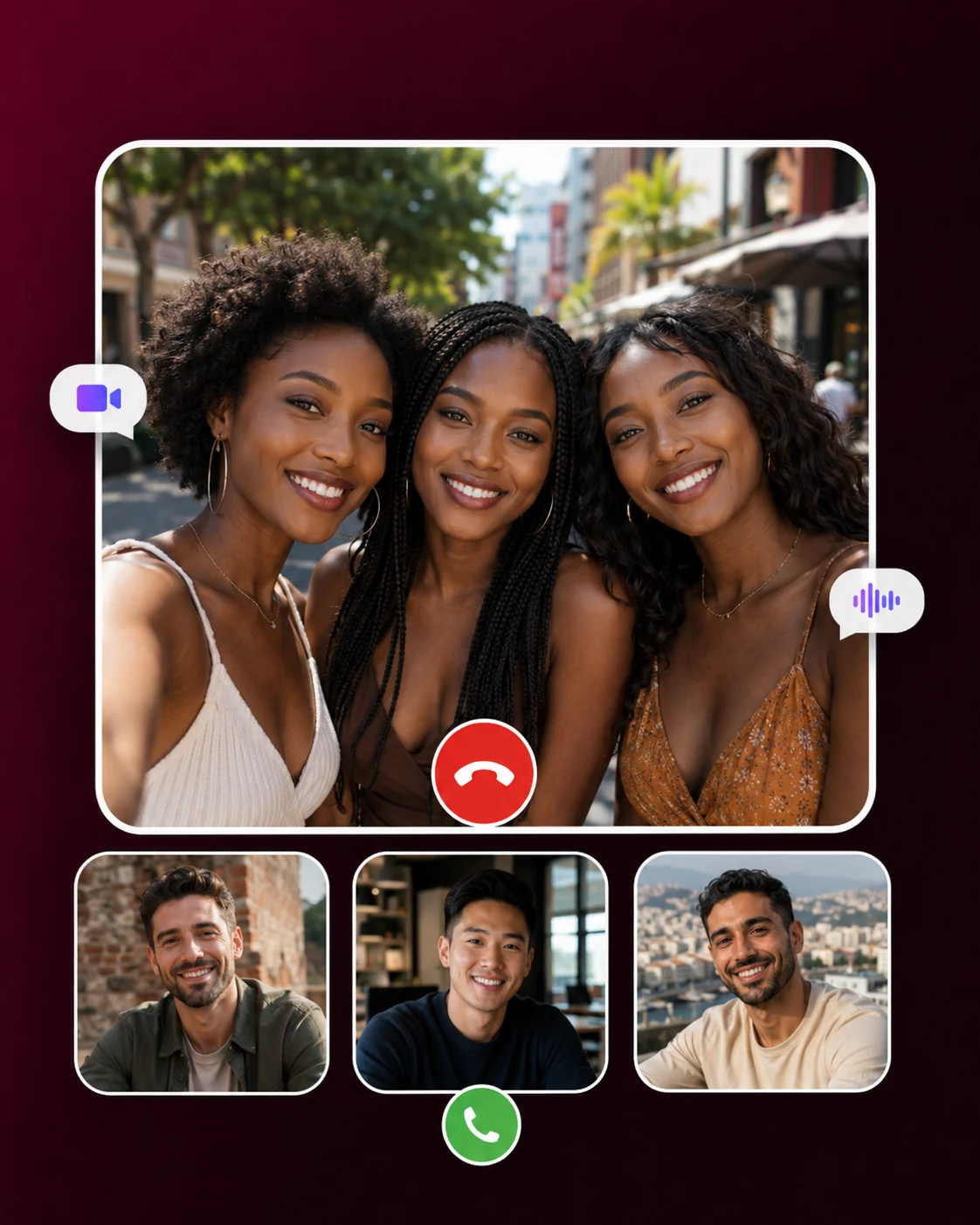 Video chat with adult African women on 1v1chat